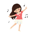 正在跳舞的女孩子